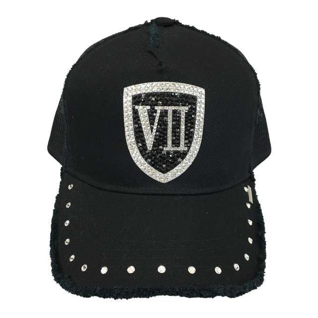 【BRINIKE】クリスタルキャップ◆ローマ数字エンブレム【総埋め/ライン付】