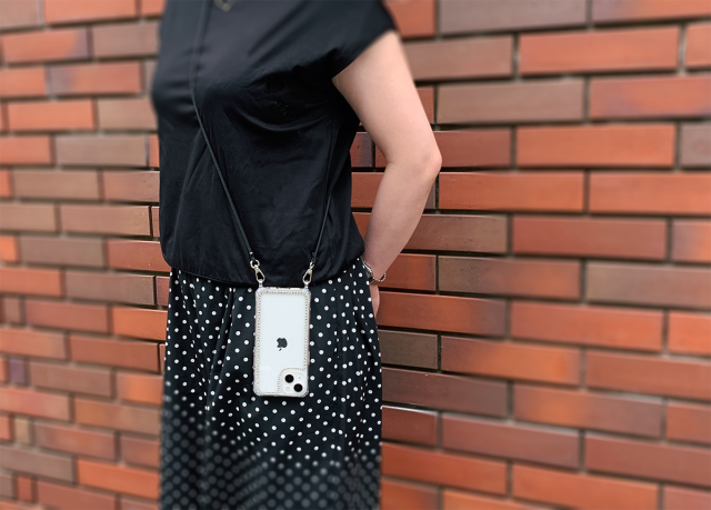 スマホショルダー、スマホケース、ストラップ付き、クリスタルケース、キラキラケース スマホショルダー、スマホケース、ストラップ付き、クリスタルケース