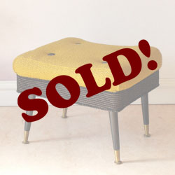 イギリス、スツール、ビンテージ、マスタード