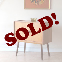 チーク・レコードキャビネット・イギリス・ビンテージ・アンティーク