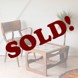 ビンテージ・チーク・タイル・コーヒーテーブル・センターテーブル