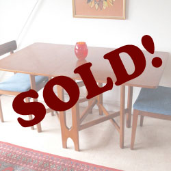 ネイサン・ダイニングテーブル・ドロップリーフ・チーク・ビンテージ・アンティーク