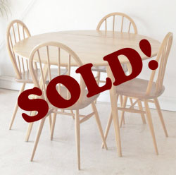 アーコール・ERCOL・ダイニングセット・５点セット・ドロップリーフ・フープバックチェア・アンティーク・ビンテージ・北欧