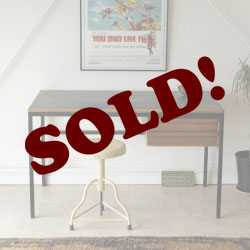 イギリス・デスク・アイアン・パソコンデスク・作業台・シャビー・ビンテージ・アンティーク