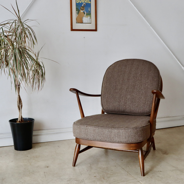アーコール（ERCOL）イージーチェア・1シーター 日本が世界に誇る尾州