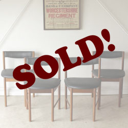 イギリス製McIntoshマッキントッシュ製ヴィンテージ【１９７５年製】ダイニングチェア４脚セット/ミッドセンチュリー輸入家具