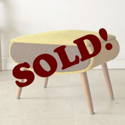 スツール・ビンテージ・イギリス・裁縫箱・ソーイングボックス・マスタード