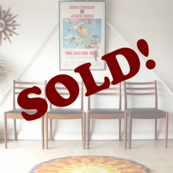 ジープラン・G-plan・ダイニングチェア・4脚セット・チーク・イギリス・ビンテージ・アンティーク・北欧