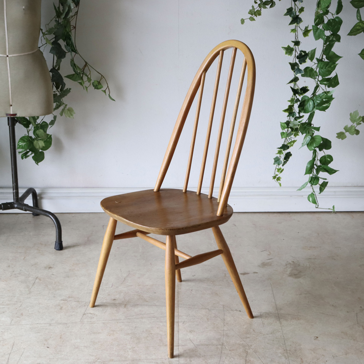 【121095】アーコール（ERCOL）クエーカーチェア【ナチュラル】