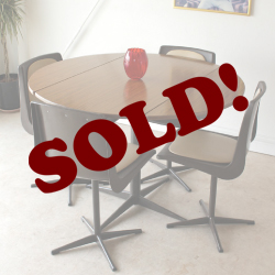 イギリス・ダイニングテーブル・Formica・バタフライ・ダイニングチェア・４脚セット・アンティーク・ビンテージ