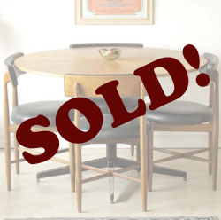 イギリス・ダイニングテーブル・チーク・アイアン・円卓・鉄足・ビンテージ・アンティーク・ミッドセンチュリー