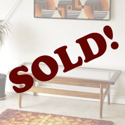 ストーンヒルstonehill・コーヒーテーブル・ガラス・チーク・ビンテージ・アンティーク・ミッドセンチュリー