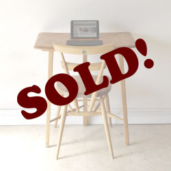 ERCOLアーコール無垢エクステンションテーブル・パソコンデスク・サイドテーブル/イギリス製ビンテージ