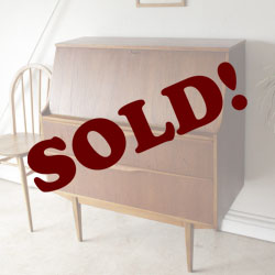 イギリス製ビンテージ【チーク】ライティングデスクＳutcliffe of Todmorden机ライティングビューロー/デンマーク