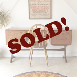 デスク・ジープラン・チーク・ビンテージ・アンティーク・北欧