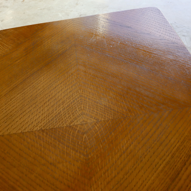 英国製ビンテージのオーク材コーヒーテーブルの天板