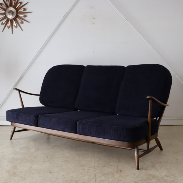 アーコール（ERCOL）3シーターソファ 遠州産の太畝コーデュロイ