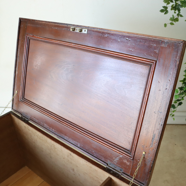 イギリス製 大型木製蓋付き小物入れ ヴィンテージ ウッド 人気