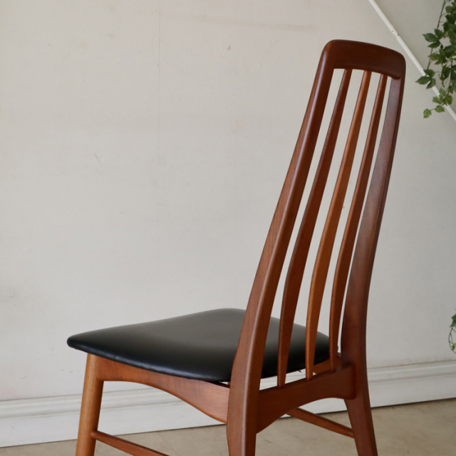 デンマーク Niels Koefoed EVA ダイニングチェア チーク材 ① UD7039｜ダイニングチェア（EVA CHAIR）チェア(革）Niels