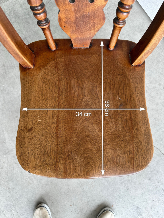 サイズ　アンティークの木製の椅子、23060