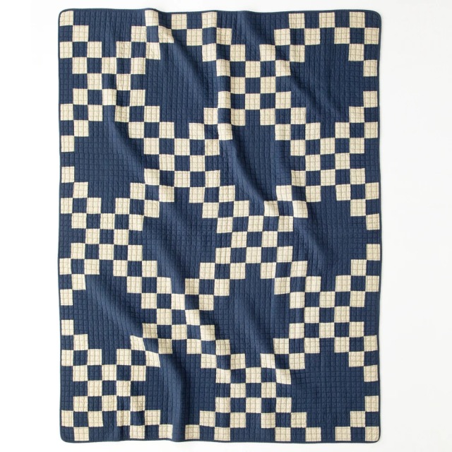 Basshu】 Patchwork Quilt Cover / NAVY 商品番号【888018】