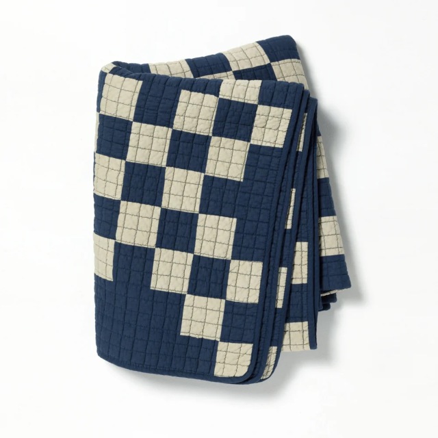 Basshu】 Patchwork Quilt Cover / NAVY 商品番号【888018】