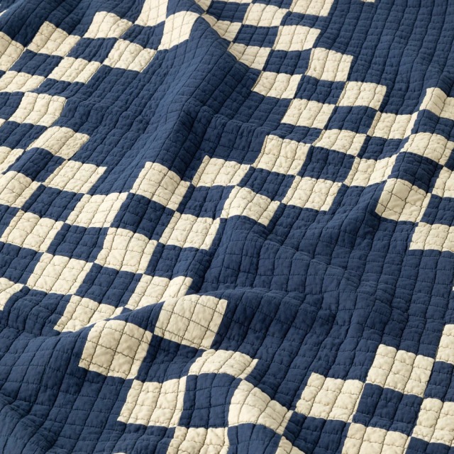 Basshu】 Patchwork Quilt Cover / NAVY 商品番号【888018】