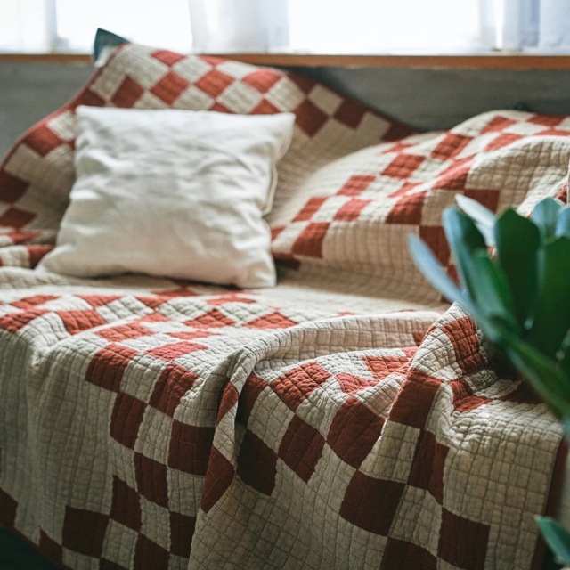 Basshu】 Patchwork Quilt Cover / RED 商品番号【888019】
