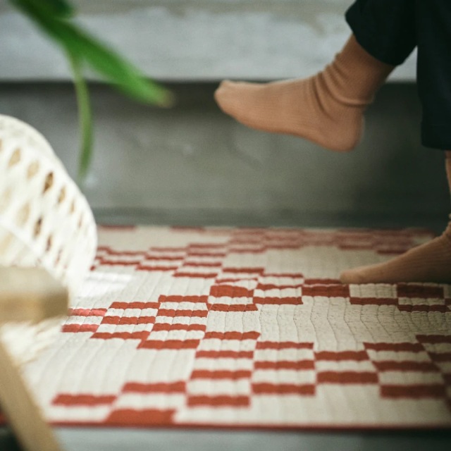 ❣️パッチワークキルト　アンティーク風❣️　ベッドカバー❣️ノスタルジック❣️ Basshu】 Patchwork Quilt Cover / RED 商品番号【888019】