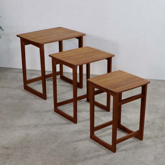 【週末セール雰囲気抜群】ネストテーブル ナイトテーブル オーク材 ビンテージ Simple Vintage Nest Table 商品番号【122078】
