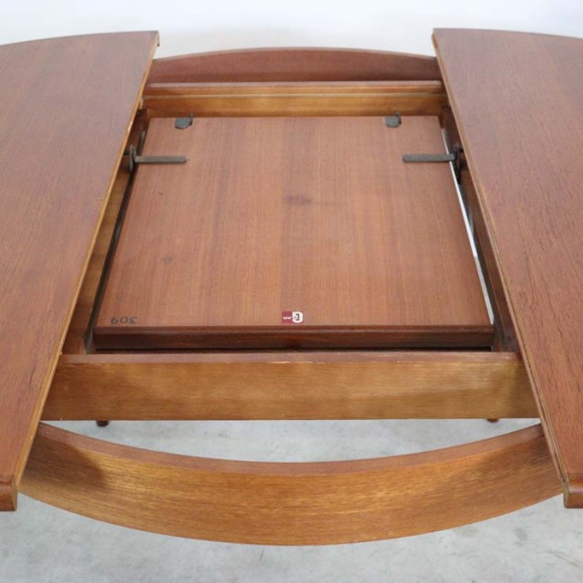 美品✨G-PLAN エクステンションテーブル ラウンド チーク材 フレスコ 英国 ジープラン（G-plan）フレスコダイニングテーブル