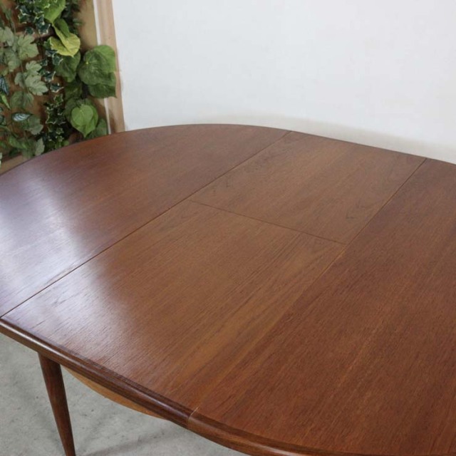 美品✨G-PLAN エクステンションテーブル ラウンド チーク材 フレスコ 英国 ジープラン（G-plan）フレスコダイニングテーブル