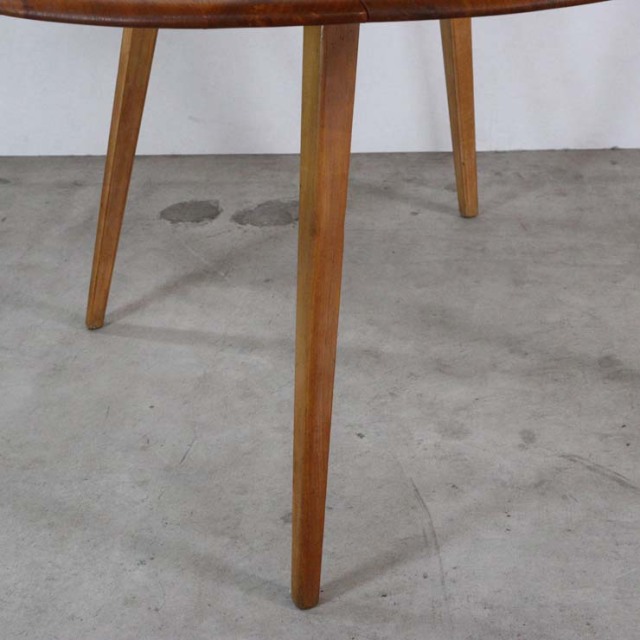 英国製アーコールのヴィンテージダイニングテーブル、両端の天板は折りたたみ可能、ナチュラルカラーの木目が美しい天板。23142