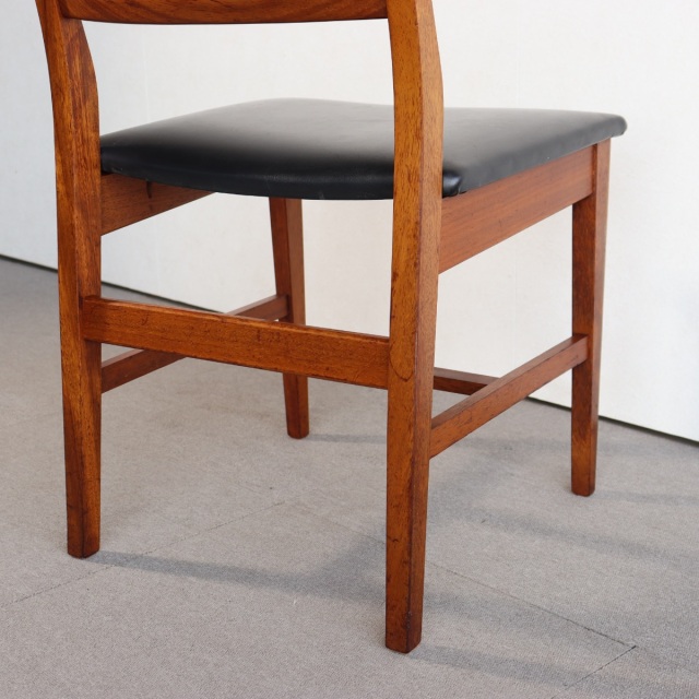 モリシゲ 　バレッタ　 ダイニングチェア チーク材 本革　家具　１脚のみ ➀ No.10932「ダイニングチェア：チークフレーム×本革」SOLD