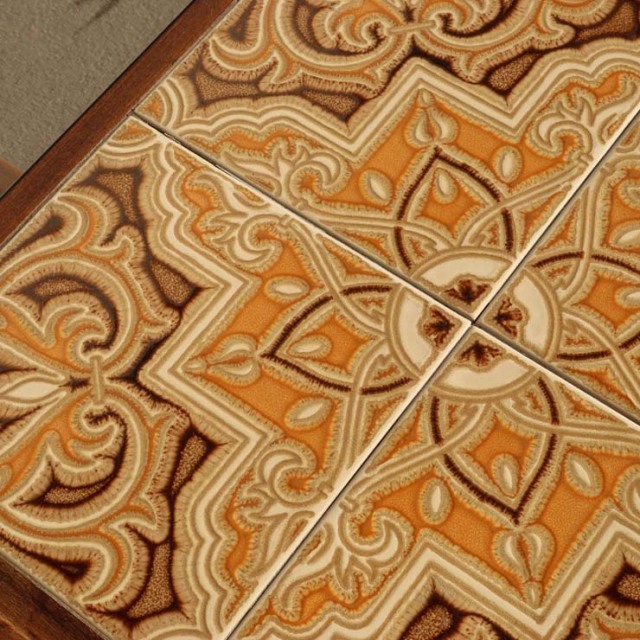 タイル、ガラス、チーク。 ジープランG-PLANのコーヒーテーブル