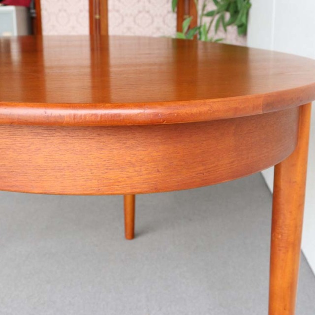 木製のオーバルヴィンテージダイニングテーブル、24081