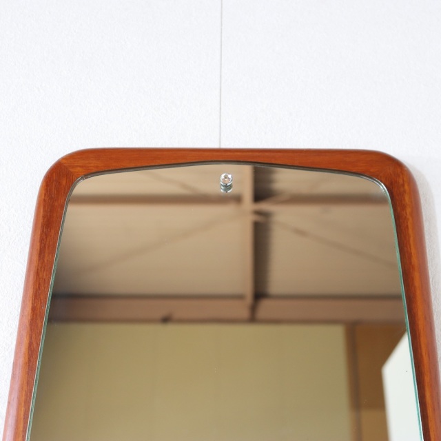 イケてる？イケてます！】 チーク材壁掛けミラー