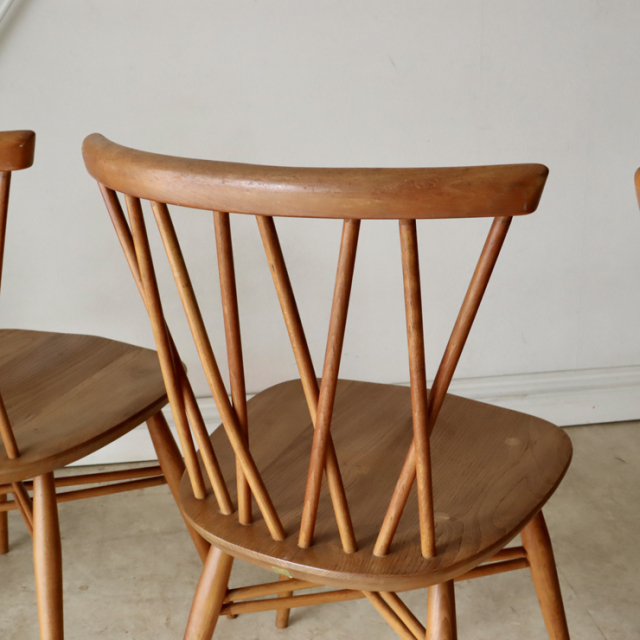 122040　アーコール（ercol） エックスバックチェア　ナチュラル