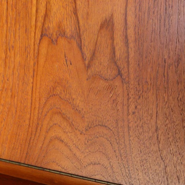 ヴィンテージのチーク材によるビュロー・収納