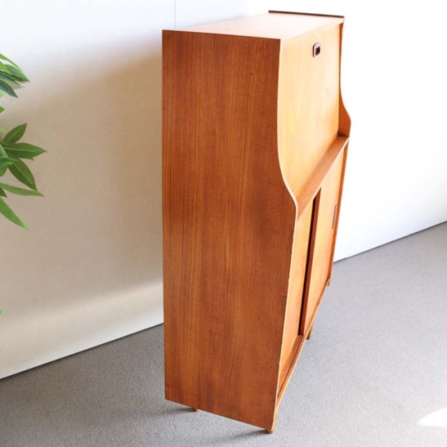 ヴィンテージのチーク材によるビュロー・収納