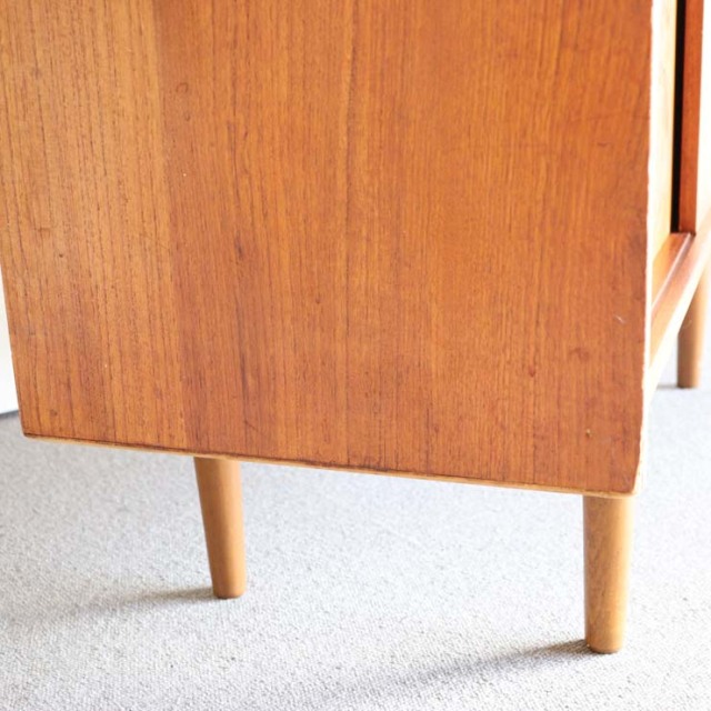 ヴィンテージのチーク材によるビュロー・収納