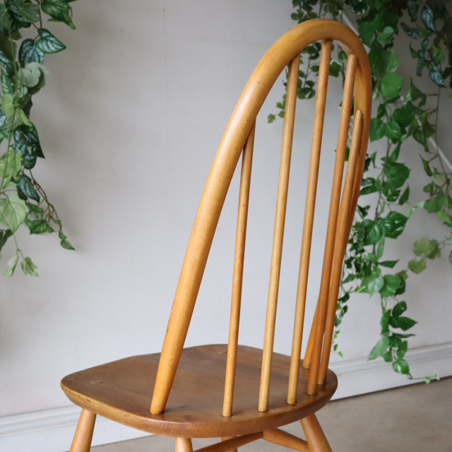 【121095】アーコール（ERCOL）クエーカーチェア【ナチュラル】