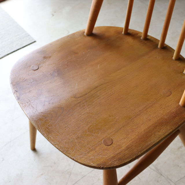 【121095】アーコール（ERCOL）クエーカーチェア【ナチュラル】