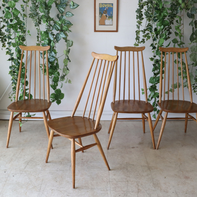 122042 ヴィンテージErcolアーコール・ゴールドスミス・ダイニングチェア