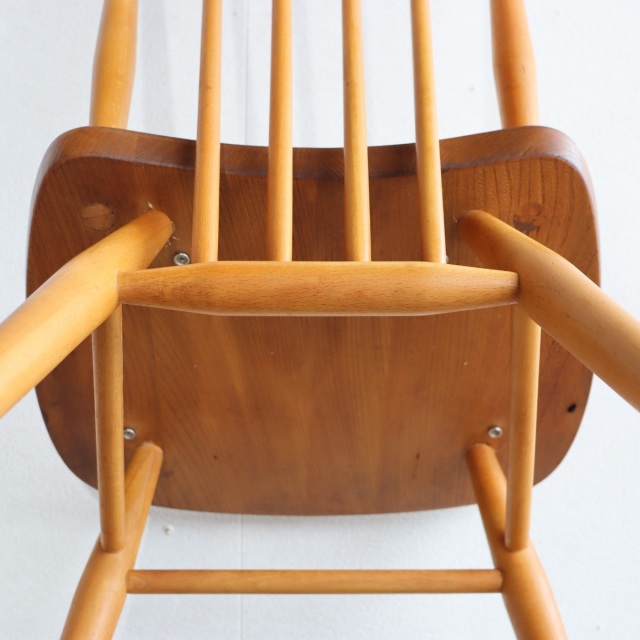 ERCOL アーコール クエーカーチェア イギリス 椅子 １脚 木製 ダイニング イギリス アーコール社 ercol スタッキングチェア グリーン