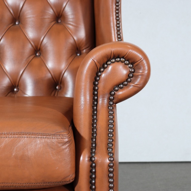 本革 英国調 パーソナルチェア アーム イギリス風 レザー 鋲打　ヴィンテージ 本革 英国調 パーソナルチェア アーム イギリス風 レザー 鋲打