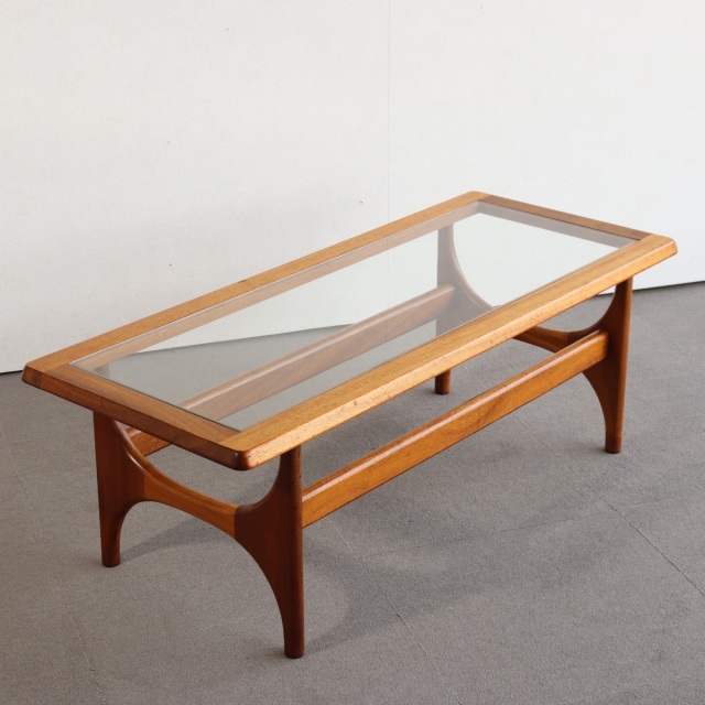 センターテーブル STONEHILL ヴィンテージ イギリス チーク ガラス ジープランに飽きた方へ】ストーンヒルSTONEHILL ガラストップコーヒー