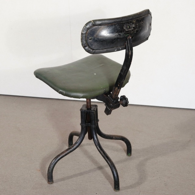 送料込み】いす。 100年前の鉄。 1930s Tan sad machinists/factory