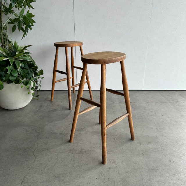 木製のキッチンスツール、24092a