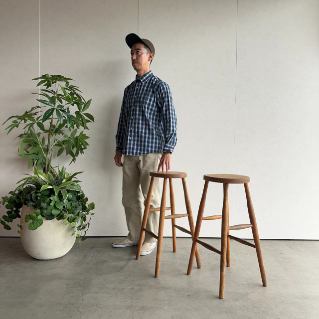 木製のキッチンスツール、24092a